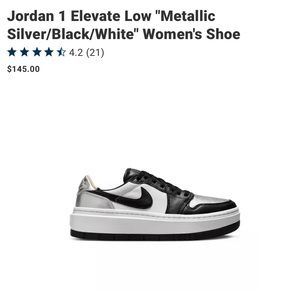 Nike Jordan 1 elevate low - black and metallic silver - BRAND NEW..NEVER WORN.